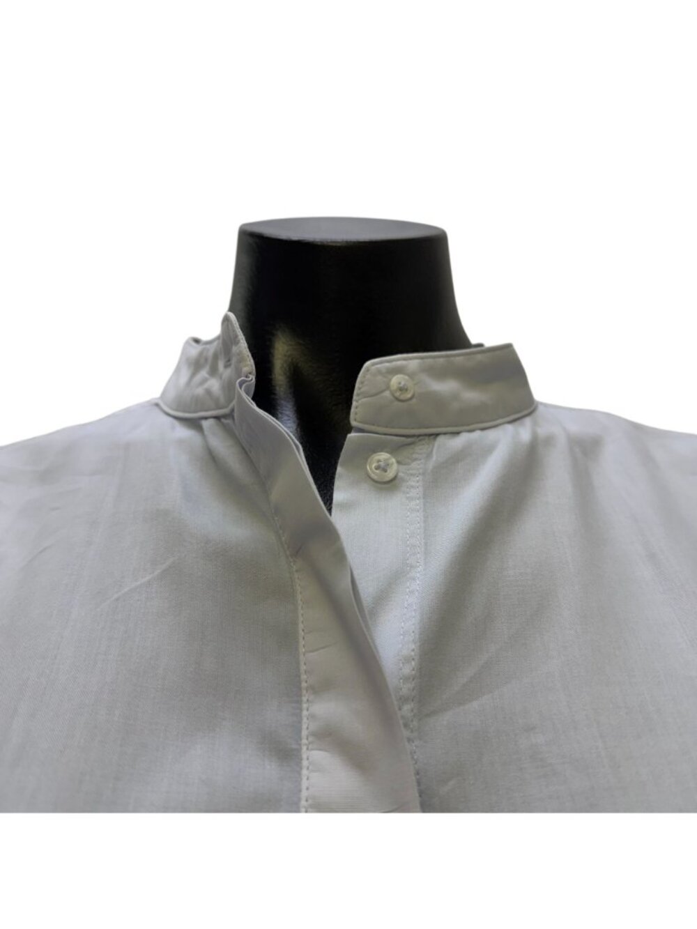 Marc O'Polo Light Blue Mandarin Collar Long-Sleeve Blouse Size 38/M - Picture 5 of 7